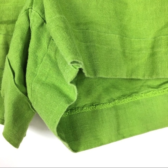 BANANA REPUBLIC Linen Martin Fit Shorts Lime Green Bright Lightweight Size 4 - Picture 5 of 8